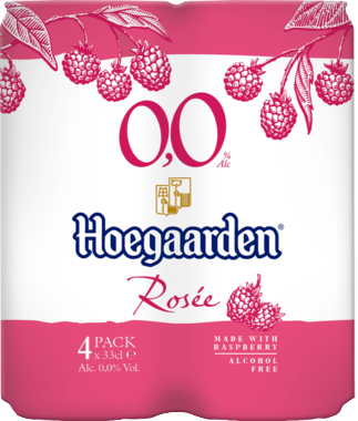 Hoegaarden Rosée 0,0% 4pack met blikjes van 33cl
